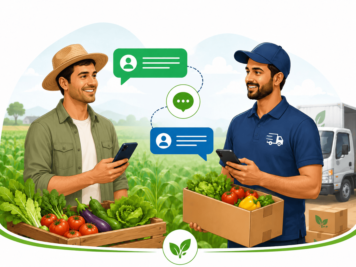 Farmer and distributor messaging oversight